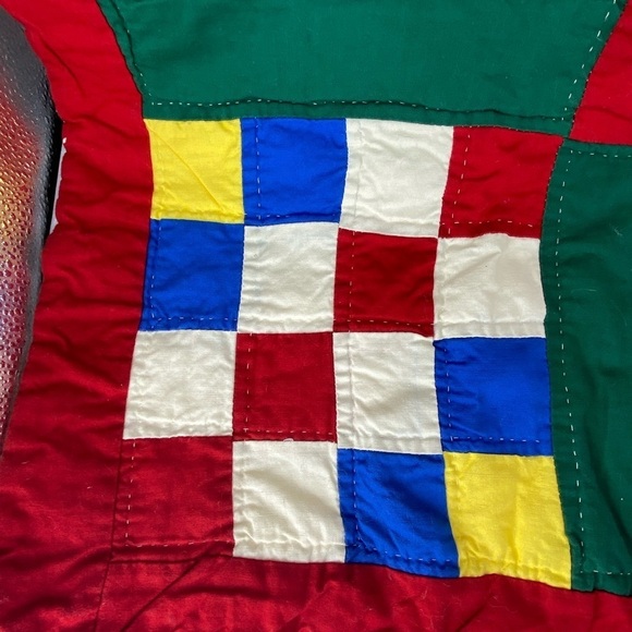 Vintage Pacific Ent Christmas Bear Monkey Embroidered Quilt 60x47 - Picture 3 of 13